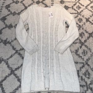 Girls Sweater Dress with Gold Specks